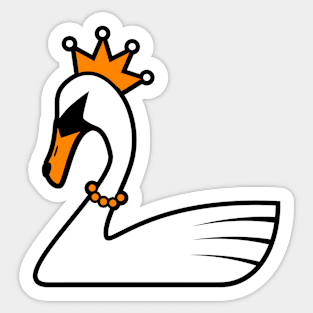 Royal Swan Sticker